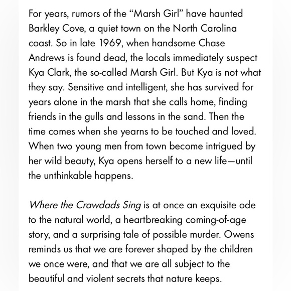Book: Where the Crawdads Sing x Delia Owens - Picture 3 of 5